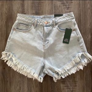 Target high rise jean shorts